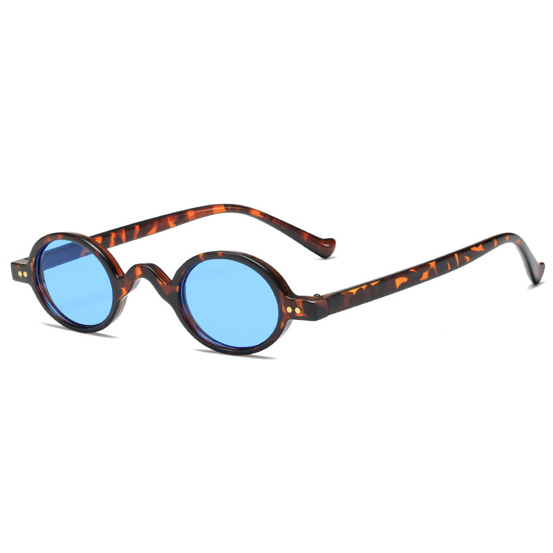 Dame rund solbrille i retrostil Luvikno