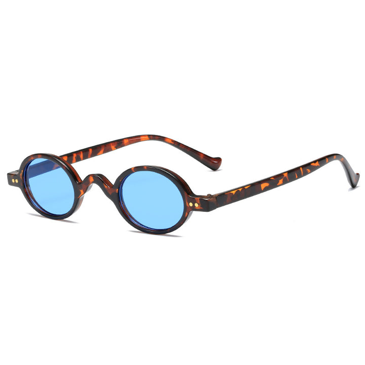 Dame rund solbrille i retrostil Luvikno