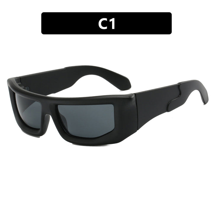 Dame sporty solbriller med bred ramme og polariserte glass Luvikno