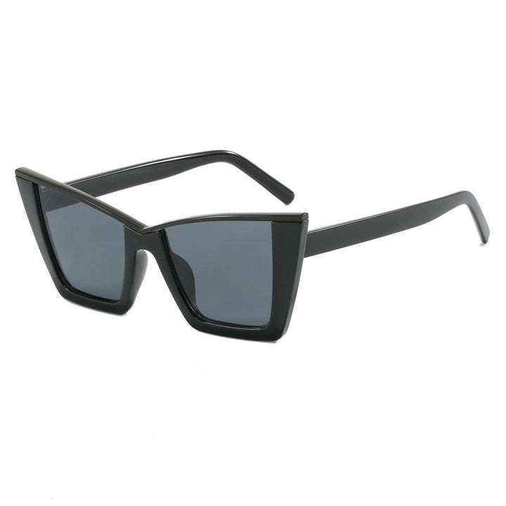 Dame firkantet solbrille med gullige detaljer Luvikno