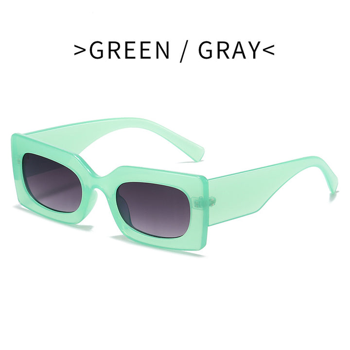 Dame Fashion-solbrille i moderne firkantet design Luvikno