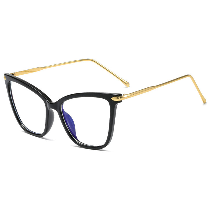 Dame Cat-Eye Briller med filigran metallramme Luvikno