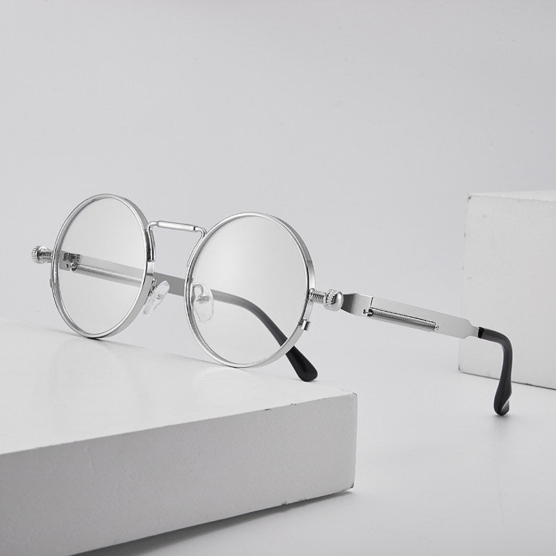 Dame elegant rund metallbrille Luvikno