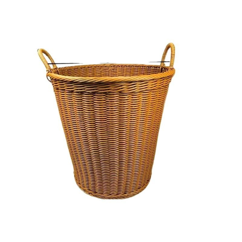 Unisex Robuster Oppbevaringskurv laget av flettet Rattan Luvikno