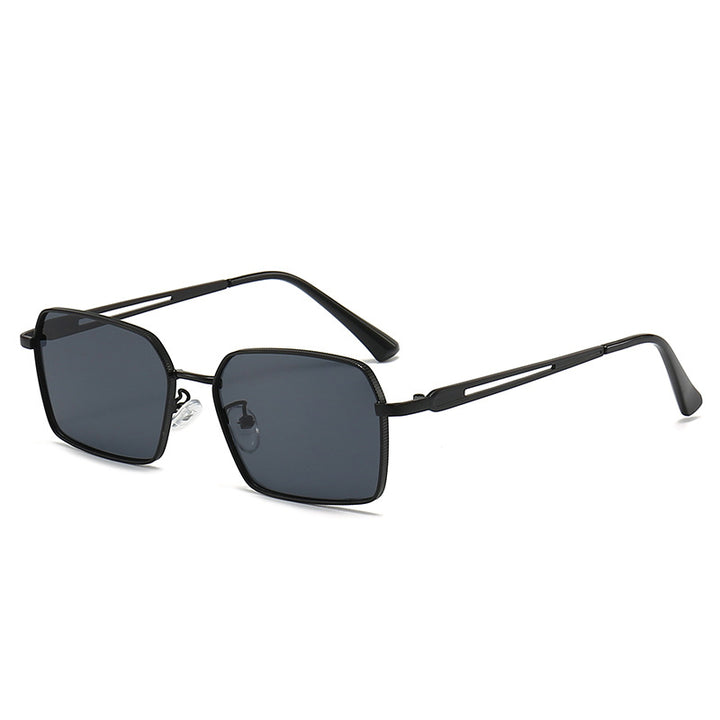 Dame kvadratisk solbrilles med minimalistiske metallaccents Luvikno