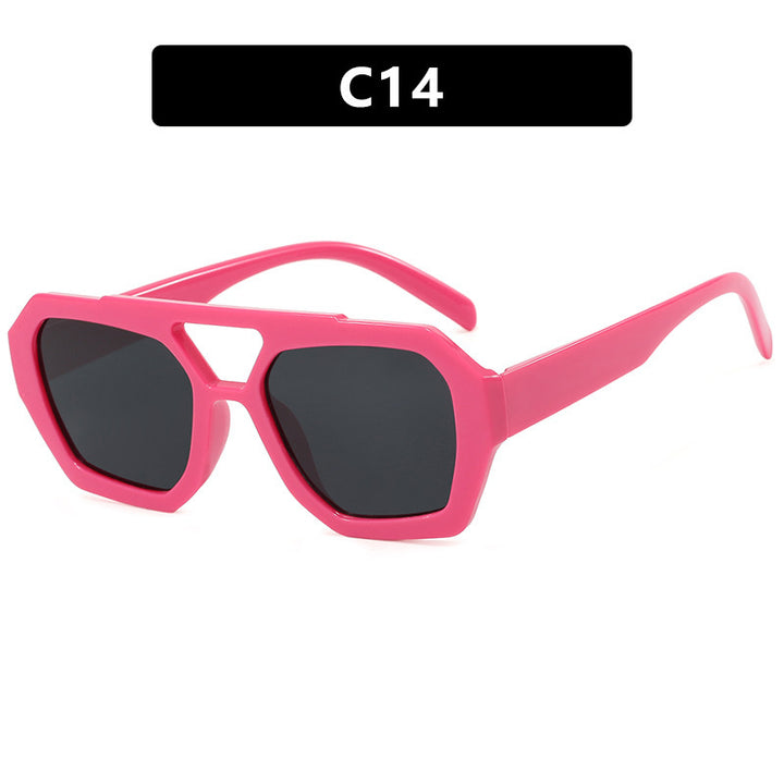 Dame geometrisk solbrille med luksuriøst design Luvikno