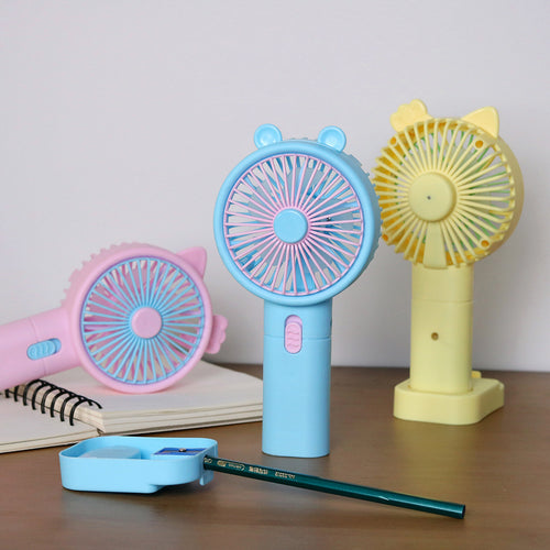 Unisex Bærbar Håndvifte med kreativt Kattøre-design Luvikno