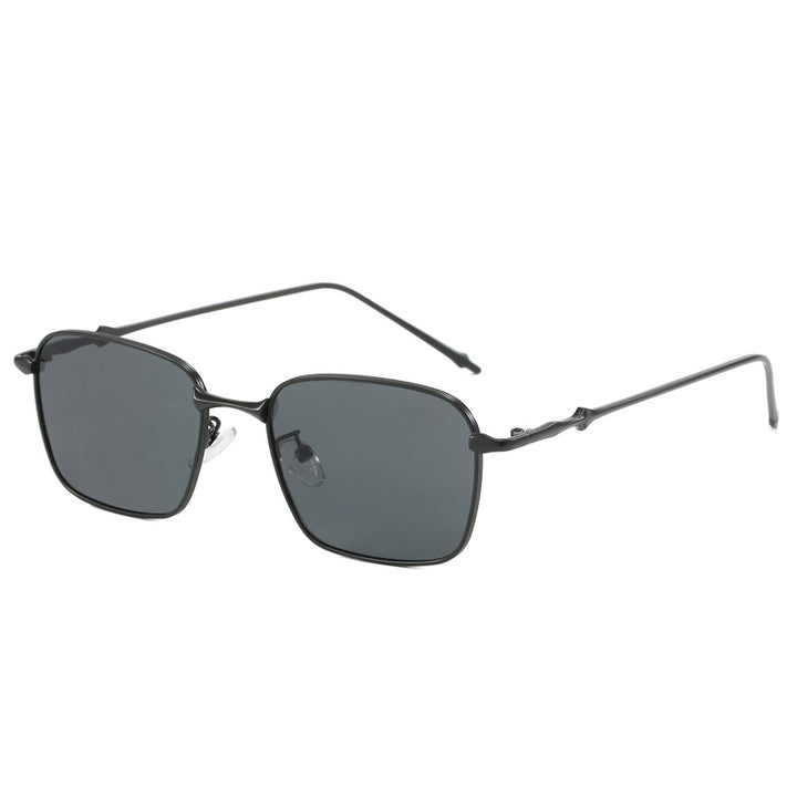 Dame elegant firkantet solbrille med høykvalitets metallramme Luvikno