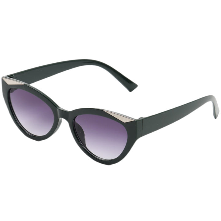 Dame elegant Cat-Eye solbriller med luksuriøse detaljer Luvikno