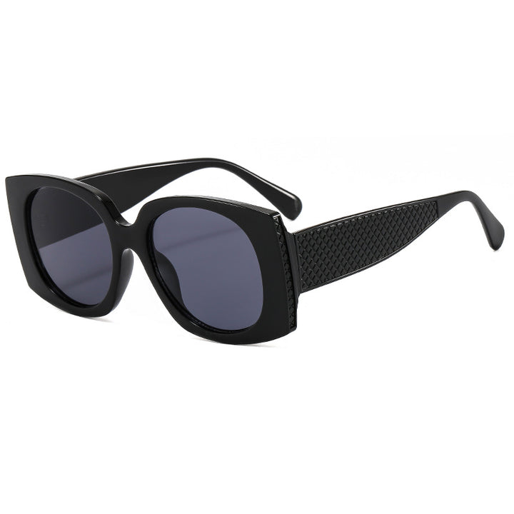 Damer stilige oversized solbriller med strukturert ramme Luvikno