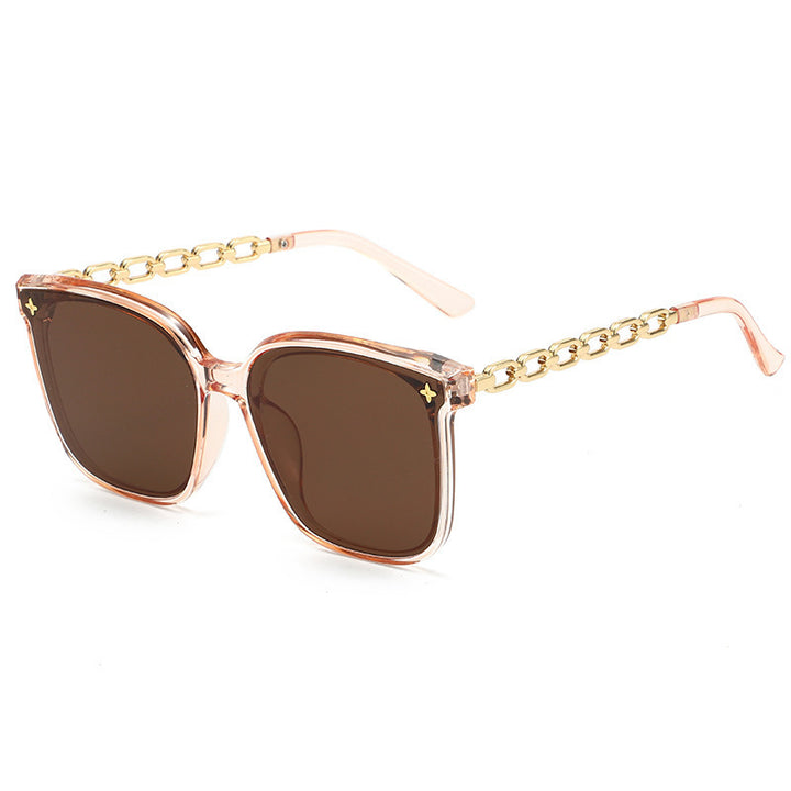 Dame Designer-solbrille med elegante lenker Luvikno