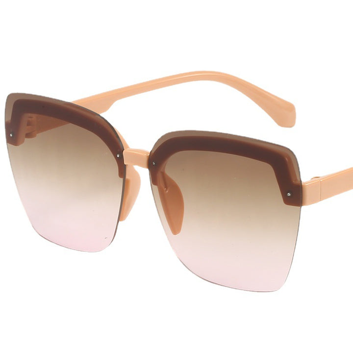 Dame moteriktig Shield-solbrille med moderne, kvadratisk design Luvikno
