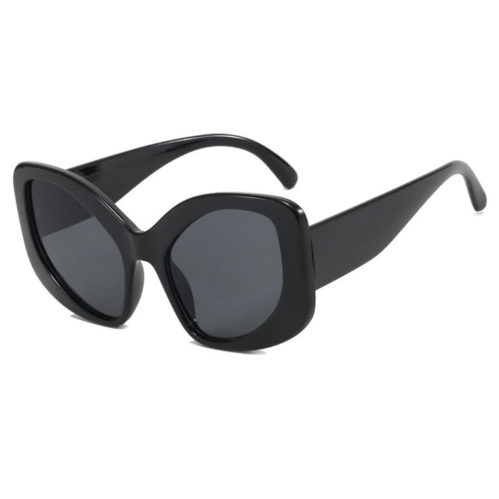 Dame elegant oversized solbrille med markant design Luvikno