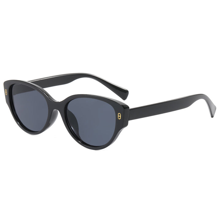 Dame Cat-Eye Solbrille med moderne plastikkramme Luvikno