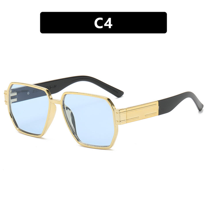 Damer elegant solbrille med markant geometrisk ramme Luvikno