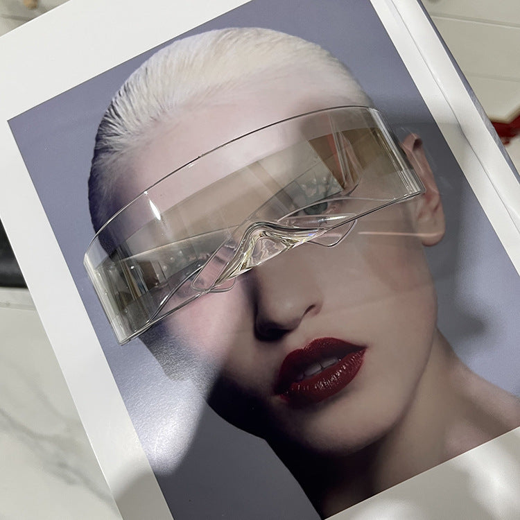 Damer futuristisk visir-lignende solbrille Luvikno