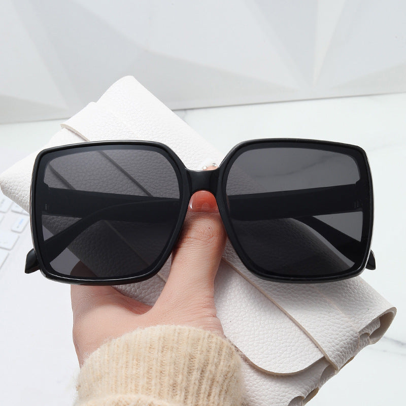 Dame oversized solbriller i moderne skilpadde-design Luvikno