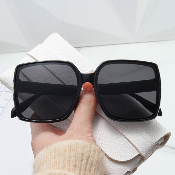 Dame oversized solbriller i moderne skilpadde-design Luvikno