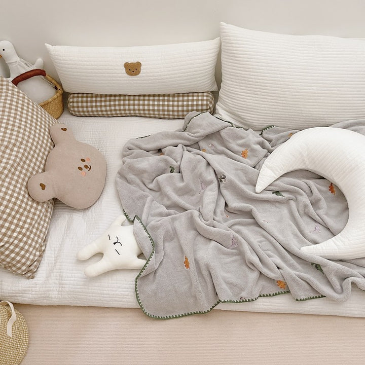 Unisex Myk Snuggle Teppe med Unik Dyremønster Luvikno
