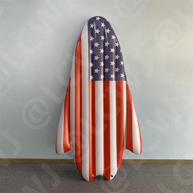 Unisex oppustbar surfbrett med patriotisk design Luvikno