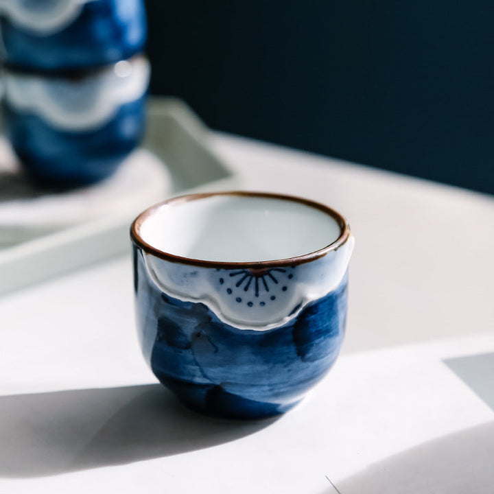 Japansk Sakura Håndlagde Keramiske Sake Sett | Luvikno