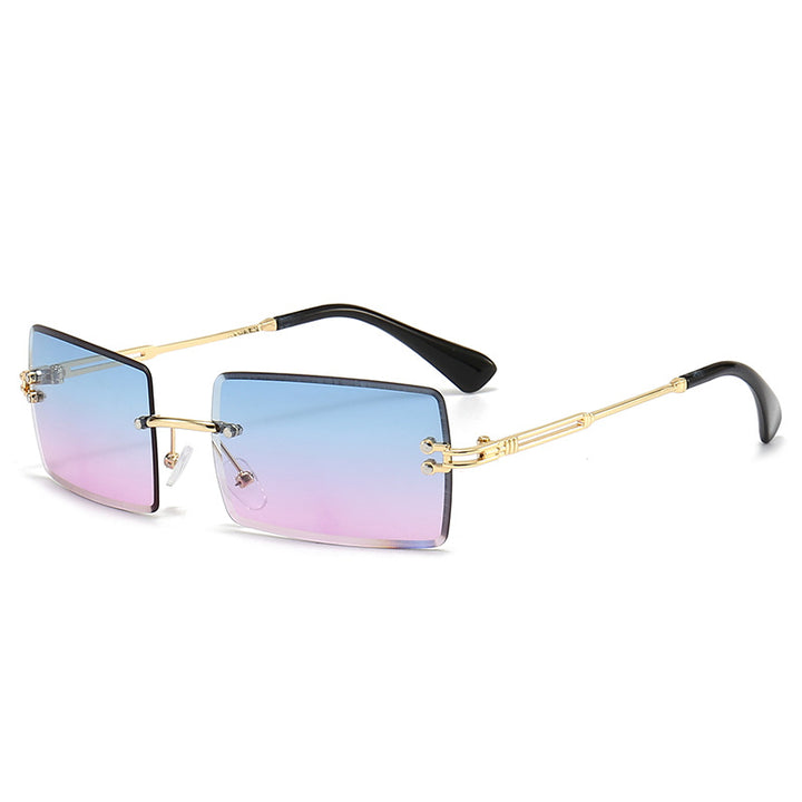 Dame moteriktig rektangulær solbrille med gradientlinser Luvikno
