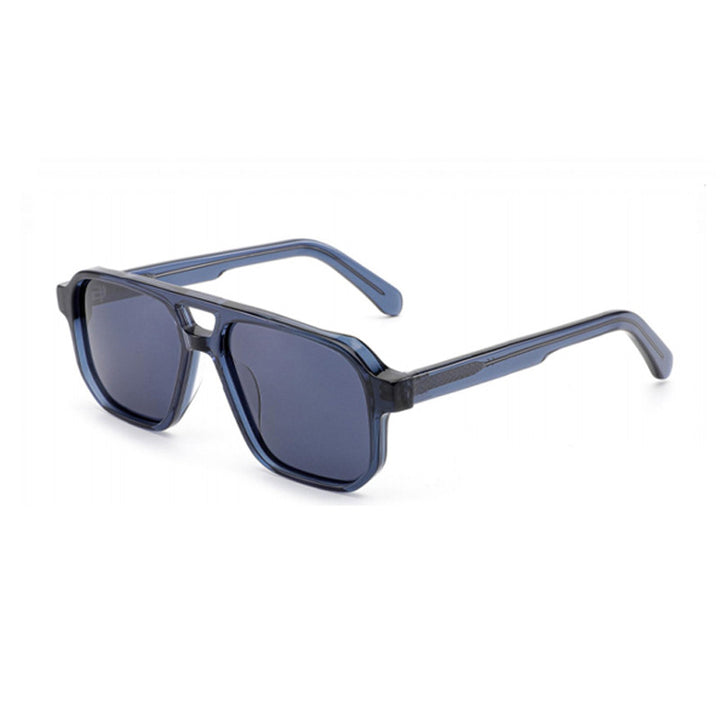 Dame solbrille i moderne, geometrisk design med robust ramme og UV-beskyttelse Luvikno