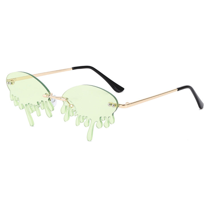 Dame solbrille med kreativ dråpe-design Luvikno