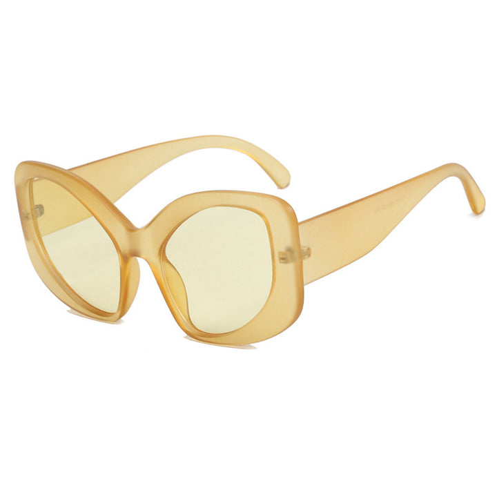 Dame elegant oversized solbrille med markant design Luvikno