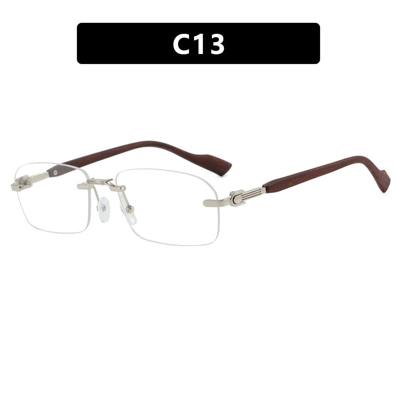 Dame solbrille med elegant metallramme og stilige tre detaljer Luvikno