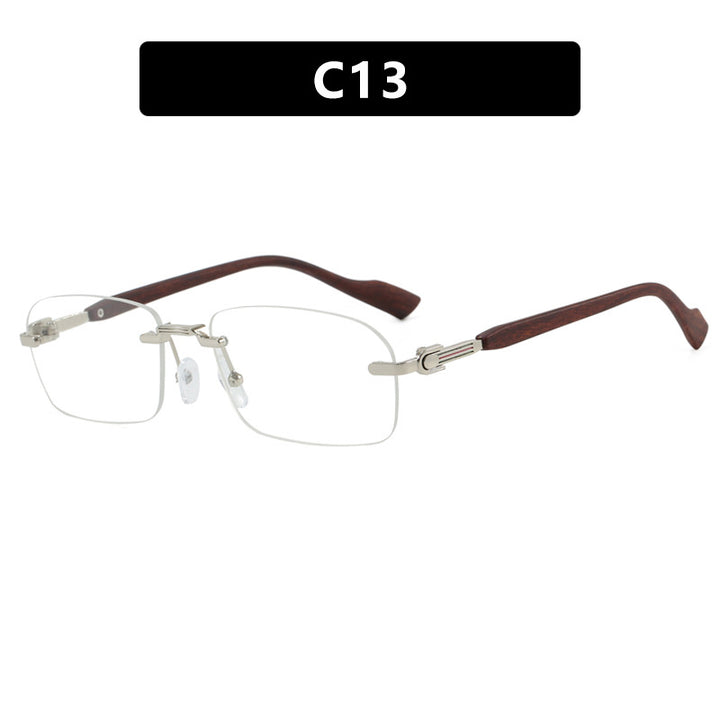 Dame solbrille med elegant metallramme og stilige tre detaljer Luvikno