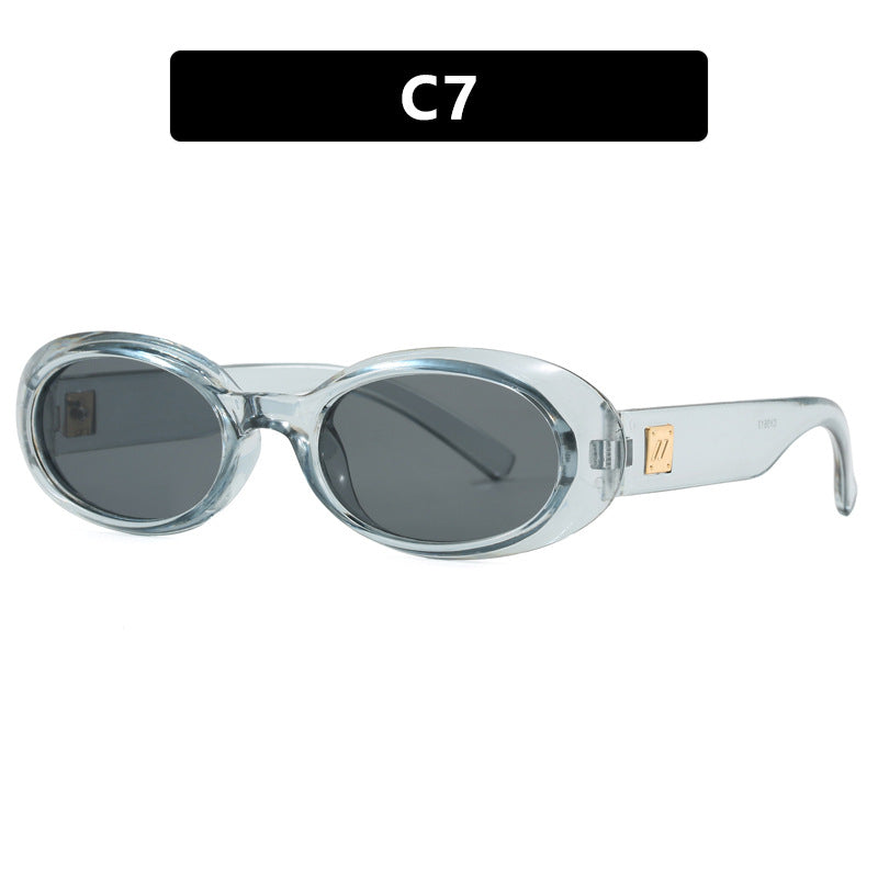 Dame eksklusiv solbrille i elegant ovalt design Luvikno