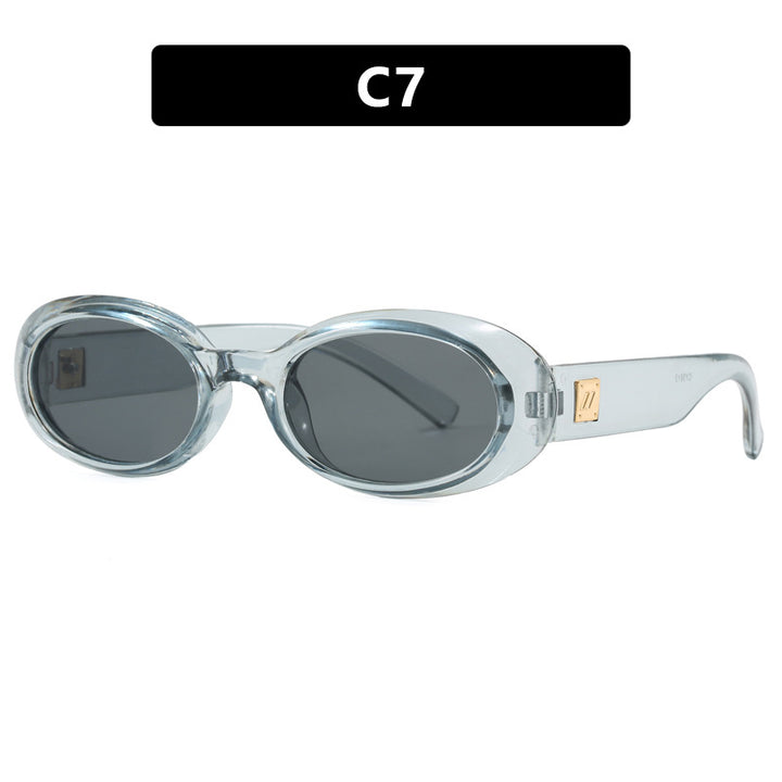 Dame eksklusiv solbrille i elegant ovalt design Luvikno