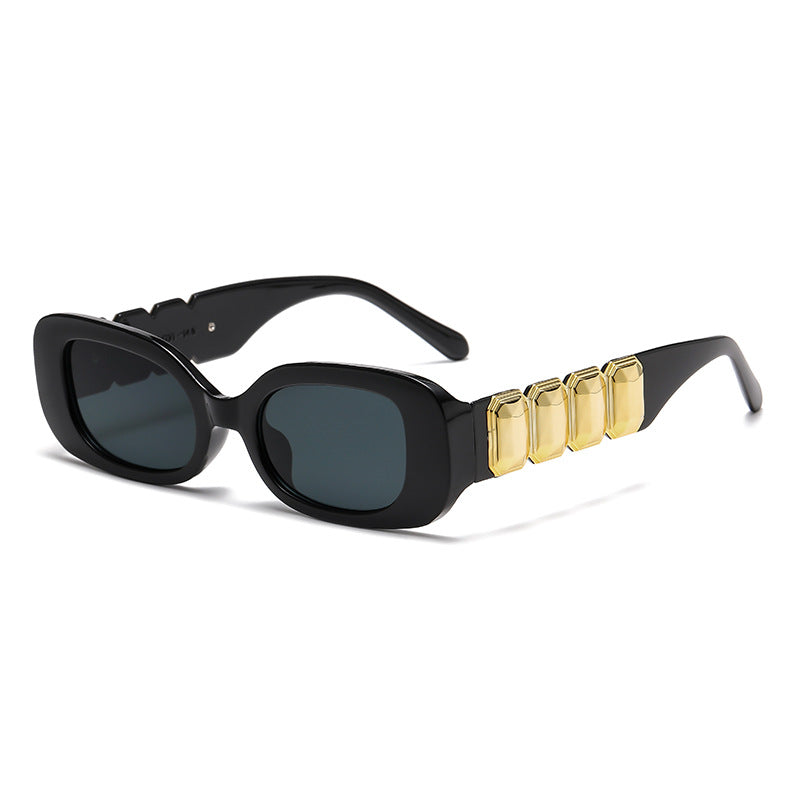 Dame mote solbrille med glamorøs ramme Luvikno