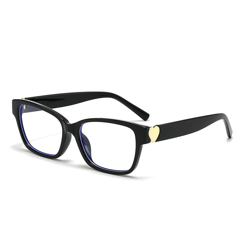 Dame moterik kvadratisk solbrille med hjerte-senter Luvikno