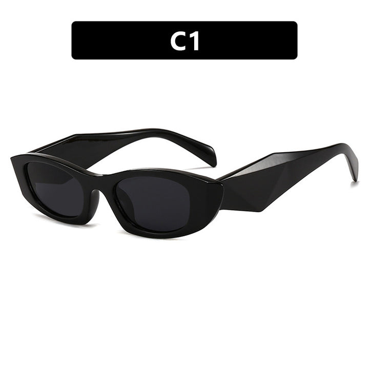 Dame trendy Cat-Eye solbriller med unikt ramme og UV-beskyttelse Luvikno