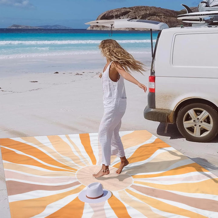 Damer stilige stranddekken med UV-beskyttelse Luvikno