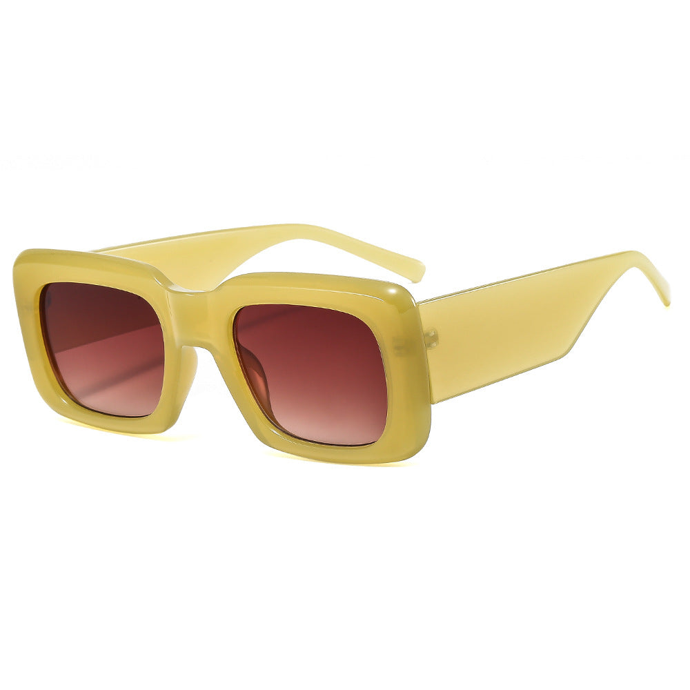Dame oversized solbriller med kvadratisk ramme og transparent design Luvikno