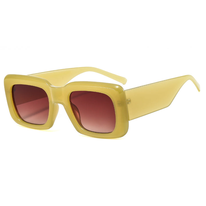 Dame oversized solbriller med kvadratisk ramme og transparent design Luvikno