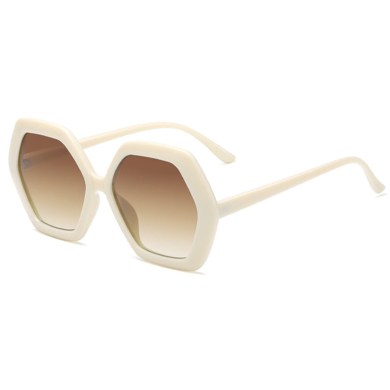 Dame geometrisk solbrille med moderne design Luvikno