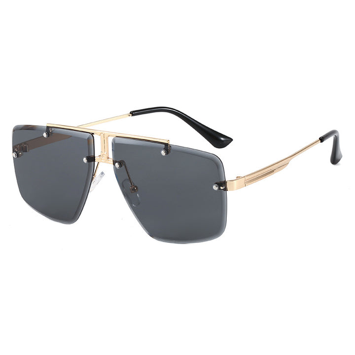 Dame moteriktig oversized solbrille Luvikno
