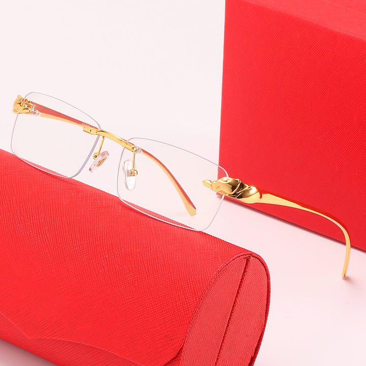 Dame moteriktig solbrille med elegant metallramme og innovative linser Luvikno