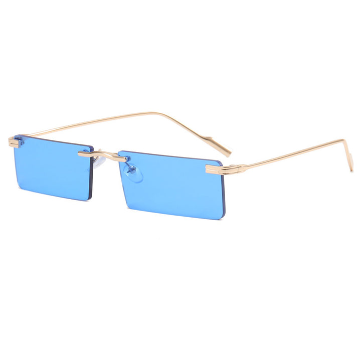 Damer Elegant Rektangulær Solbrille med Elegant Metallramme Luvikno