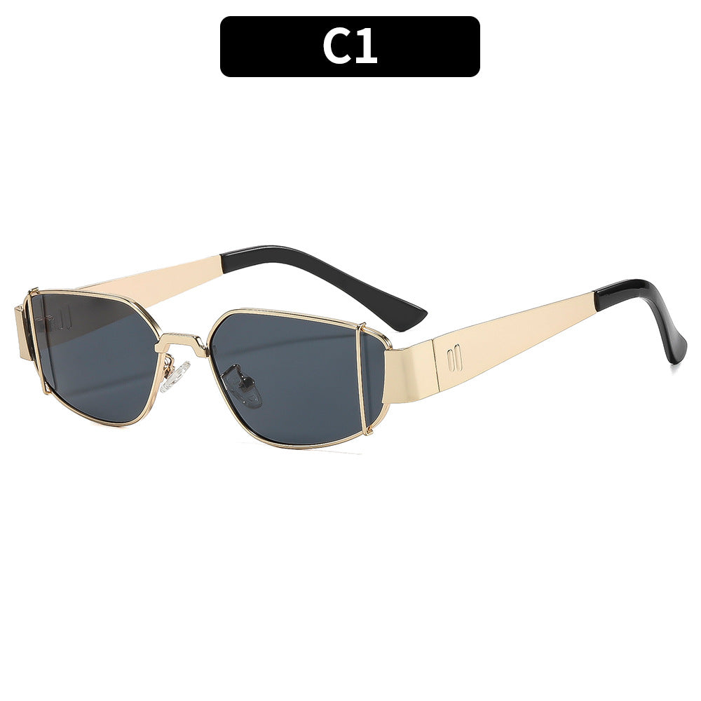 Dame designer solbrille i moderne, kantete stil Luvikno