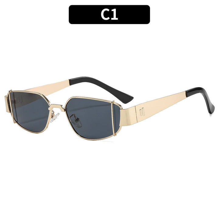 Dame designer solbrille i moderne, kantete stil Luvikno
