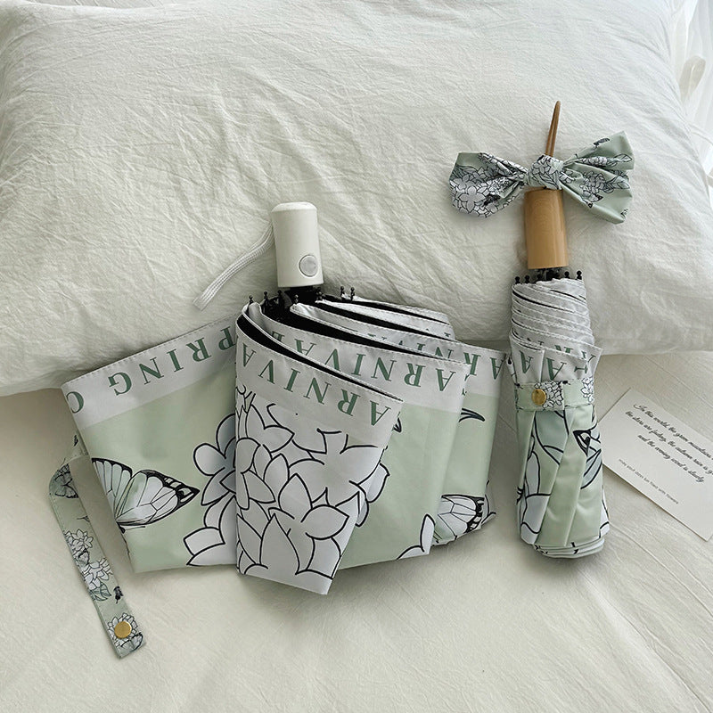 Dame Faltbar paraply med innovativt blomsterdesign Luvikno