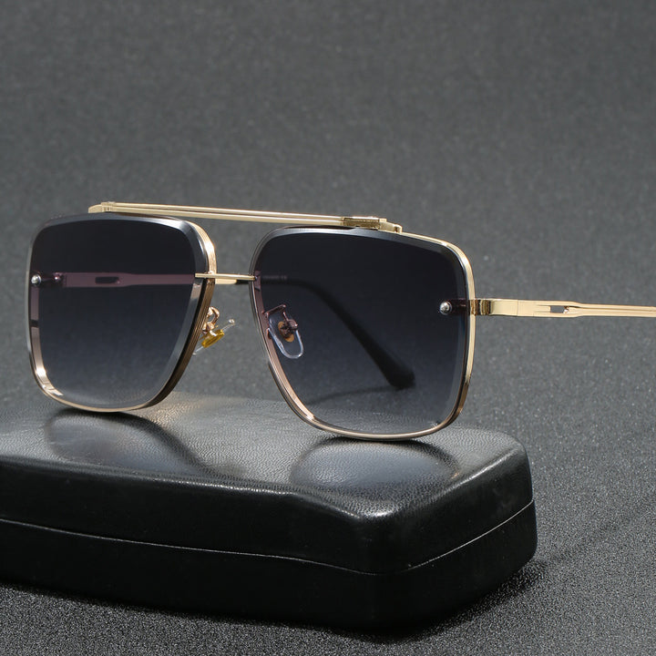 Damer elegant kvadratisk designer solbrille Luvikno