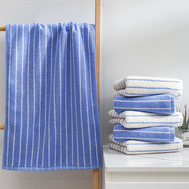 Damer Elegant Frotté Håndkle med Stripemønster Luvikno