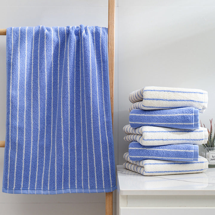 Damer Elegant Frotté Håndkle med Stripemønster Luvikno