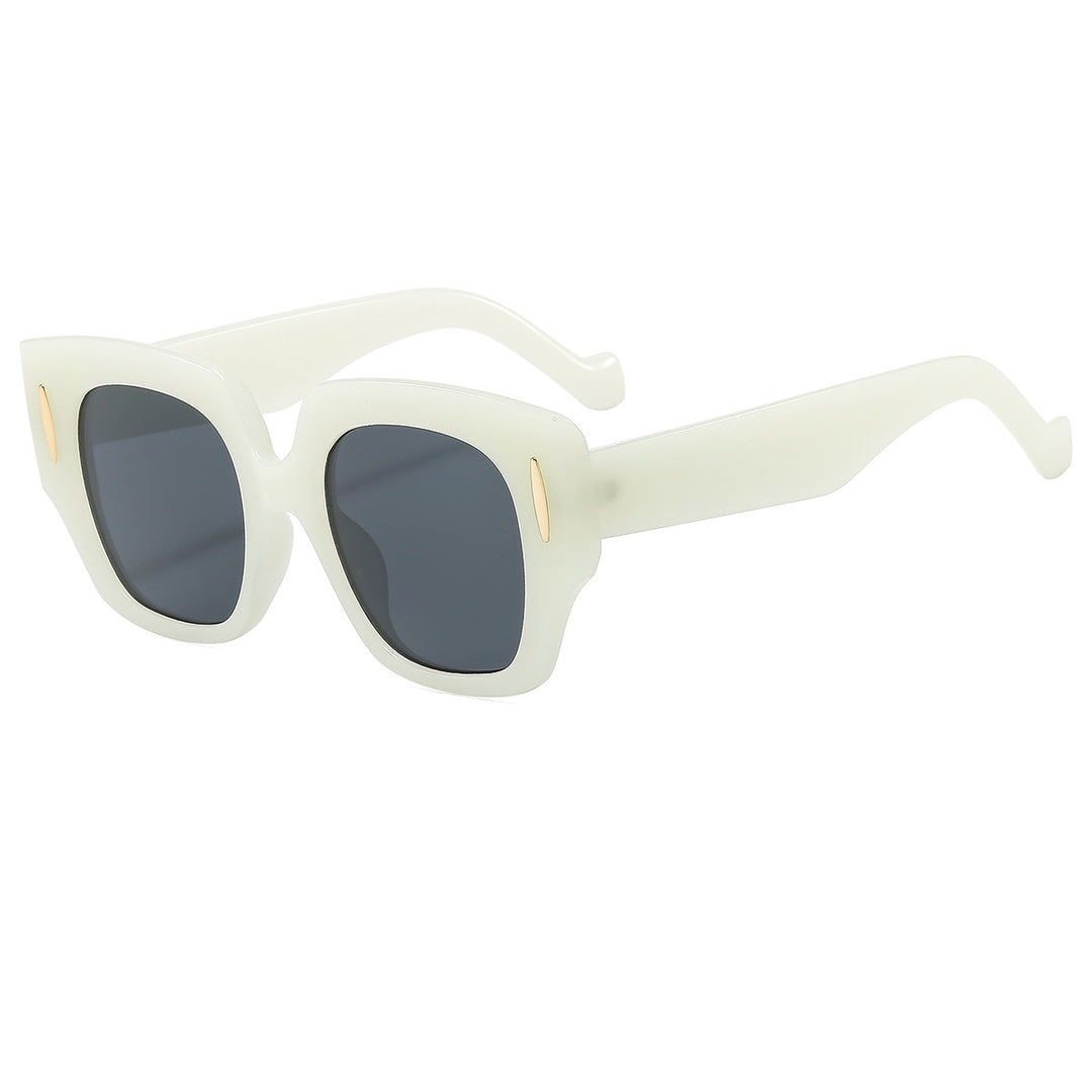 Dame Geometrisk Oversized Solbrille med luksuriøs aksent Luvikno